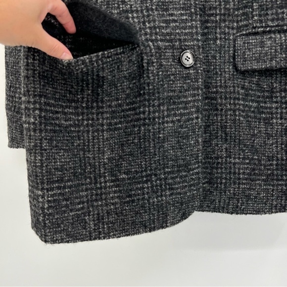 THAKOON Addition NEW Wool Blend Gray Melange Hooded Blazer Coat Jacket Size L - Picture 12 of 16